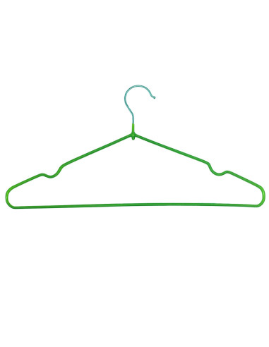Tradineur - Pack de 2 juegos de 5 Perchas metálicas forrado en plástico de armario - Ideal para el Almacenamiento y Organización