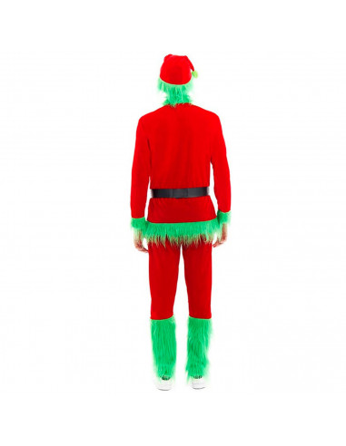Tradineur - Disfraz de duende verde gruñón para adulto, poliéster, incluye camiseta, pantalón, cinturón y gorro, atuendo de Navi