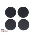 Tradineur - Pack de 4 posavasos redondos de pizarra natural, incluyen protección contra arañazos, servir bebidas, tapas, decorac