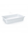 Bandeja rectangular hostelería 6 litros apto para lavavajillas color blanco 38 x 10 x 25 cm (ancho x alto x profundo)