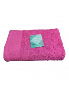 Toalla de baño fabricada con algodón de calidad color rosa 95 x 140 cm toalla baño suave al tacto rápido secado