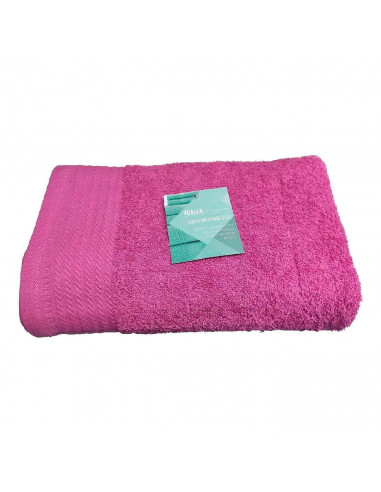 Toalla de baño fabricada con algodón de calidad color rosa 95 x 140 cm toalla baño suave al tacto rápido secado
