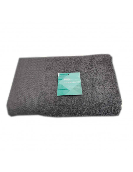 Rams - Toalla de baño de algodón, color gris pizarra, 95 x 140 cm, suave, altamente absorbente, secado rápido
