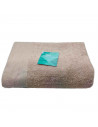 Rams - Toalla de baño realizada 100% algodón, de color beige, de 95x140 cm con bonito diseño en su lateral. Toalla de ducha, par