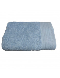 Toalla de baño fabricada con algodón de calidad color azul celeste 65 x 130 cm toalla ducha suave al tacto rápido secado