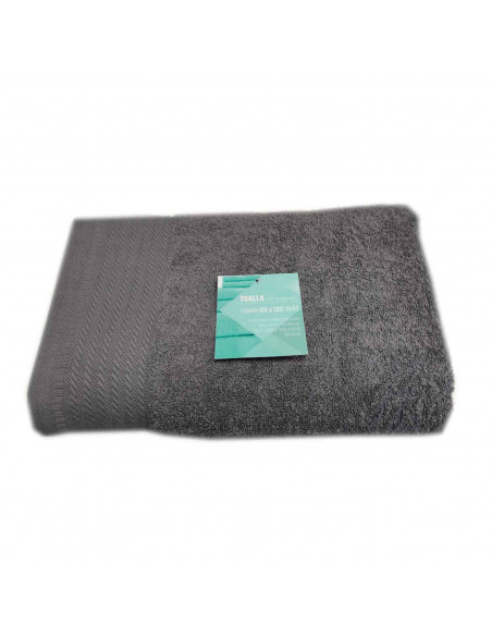 Rams - Toalla de baño de algodón, color gris pizarra, 60 x 130 cm, suave, altamente absorbente, secado rápido