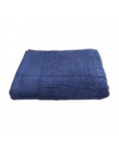 Rams - Toalla de baño de algodón, color azul marino, 65 x 130 cm, suave, altamente absorbente, secado rápido