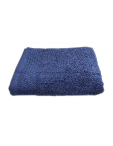 Rams - Toalla de baño de algodón, color azul marino, 65 x 130 cm, suave, altamente absorbente, secado rápido