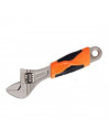 Llave inglesa de 6 pulgadas 150 mm, llave ajustable con empuñadura de goma, 15 x 4 x 1 cm.