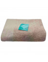 Rams - Toalla de baño realizada 100% algodón, de color beige, de 65x130 cm con bonito diseño en su lateral. Toalla de ducha, par