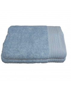 Pack 2  toallas de baño fabricada con algodón de calidad color azul celeste 50 x 100 cm toalla ducha suave al tacto rápido secad