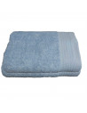 Pack 2  toallas de baño fabricada con algodón de calidad color azul celeste 50 x 100 cm toalla ducha suave al tacto rápido secad