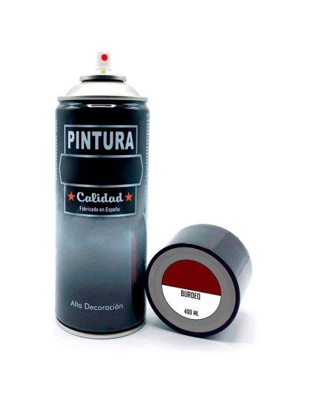 Tradineur - Bote de Pintura en Spray - Fabricado en España - Ideal para cualquier superficie, Madera, Metal, Cartón, Piedra o Ce