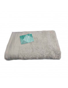 Rams - Toalla de baño realizada 100% algodón, de color gris, de 65x130 cm con bonito diseño en su lateral. Toalla de ducha, para