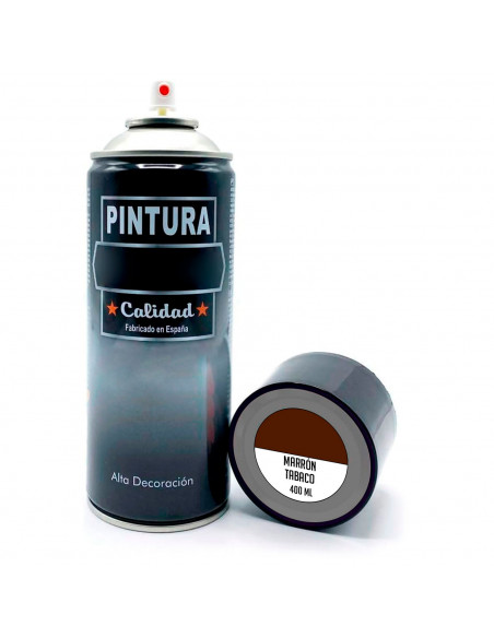Tradineur - Bote de Pintura en Spray - Fabricado en España - Ideal para cualquier superficie, Madera, Metal, Cartón, Piedra o Ce