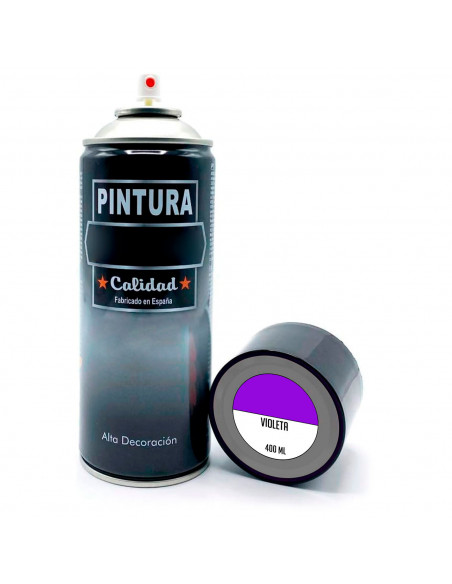 Tradineur - Bote de Pintura en Spray - Fabricado en España - Ideal para cualquier superficie, Madera, Metal, Cartón, Piedra o Ce
