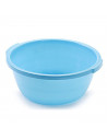Barreño con asas redondo de plástico, cubo multiusos, recipiente, limpieza, ligero y resistente, labores del hogar, 10 litros, 3