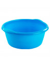 Barreño con asas redondo de plástico, cubo multiusos, recipiente, limpieza, ligero y resistente, labores del hogar, 10 litros, 3