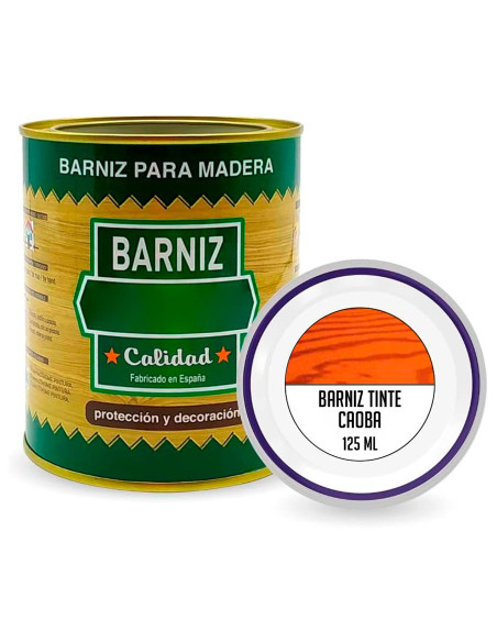 Tradineur - Bote de Barniz para Madera - Fabricado en España - Ideal para todo tipo de Maderas, vigas, cerchas, marcos, etc. - C Tradineur - Bote de Barniz para Madera - Fabricado en España - Ideal para todo tipo de Maderas, vigas, cerchas, marcos, etc. - C