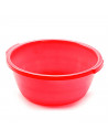 Barreño con asas redondo de plástico, cubo multiusos, recipiente, limpieza, ligero y resistente, labores del hogar, 10 litros, 3