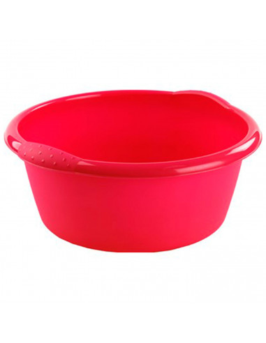 Barreño con asas redondo de plástico, cubo multiusos, recipiente, limpieza, ligero y resistente, labores del hogar, 10 litros, 3