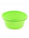 Barreño con asas redondo de plástico, cubo multiusos, recipiente, limpieza, ligero y resistente, labores del hogar, 10 litros, 3