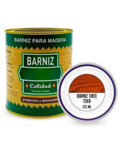 Tradineur - Bote de Barniz para Madera - Fabricado en España - Ideal para todo tipo de Maderas, vigas, cerchas, marcos, etc. - C