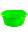 Barreño con asas redondo de plástico, cubo multiusos, recipiente, limpieza, ligero y resistente, labores del hogar, 10 litros, 3
