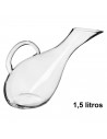 Tradineur - Decantador de vino con asa, vidrio, modelo Luna, dispensador, jarra, oxigenador, aireador para vino tinto o blanco,