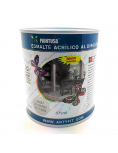 Paintusa - Bote de pintura esmalte color aluminio S827 375 ml válido para interior y exterior