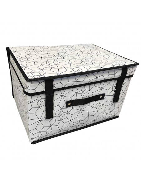 Caja de almacenamiento plegable con tapa de velcro 60 x 40 x 30 cm (ancho x profundo x alto) diseño surtido caja de tela rígida Caja de almacenamiento plegable con tapa de velcro 60 x 40 x 30 cm (ancho x profundo x alto) diseño surtido caja de tela rígida