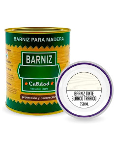 Tradineur - Bote de Barniz para Madera - Fabricado en España - Ideal para todo tipo de Maderas, vigas, cerchas, marcos, etc. - C