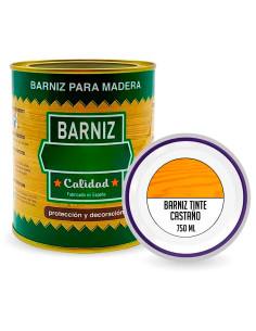 Tradineur - Bote de Barniz para Madera - Fabricado en España - Ideal para todo tipo de Maderas, vigas, cerchas, marcos, etc. - C