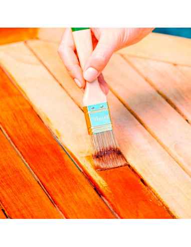 Tradineur - Bote de Barniz para Madera - Fabricado en España - Ideal para todo tipo de Maderas, vigas, cerchas, marcos, etc. - C