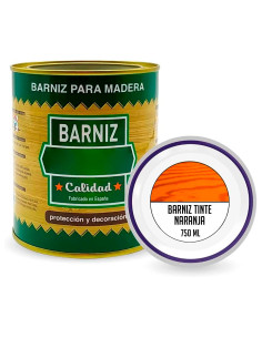 Tradineur - Bote de Barniz para Madera - Fabricado en España - Ideal para todo tipo de Maderas, vigas, cerchas, marcos, etc. - C