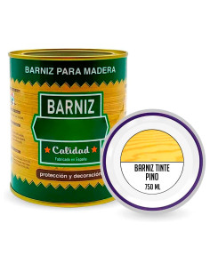 Tradineur - Bote de Barniz para Madera - Fabricado en España - Ideal para todo tipo de Maderas, vigas, cerchas, marcos, etc. - C