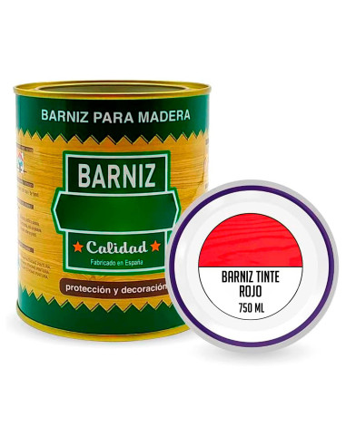Tradineur - Bote de Barniz para Madera - Fabricado en España - Ideal para todo tipo de Maderas, vigas, cerchas, marcos, etc. - C