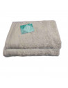 Rams - Pack de 2 toallas de baño realizadas 100% algodón, de color gris, de 50x100 cm con bonito diseño en su lateral. Toallas d