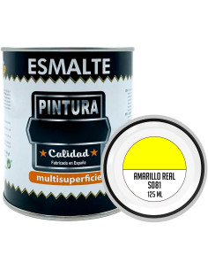 Tradineur - Bote de Pintura Esmalte - Fabricado en España - Ideal para cualquier superficie, Madera, Plástico, Cristal o Cemento