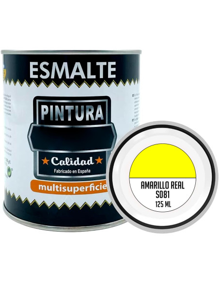 Tradineur - Bote de Pintura Esmalte - Fabricado en España - Ideal para cualquier superficie, Madera, Plástico, Cristal o Cemento