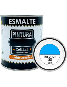 Tradineur - Bote de Pintura Esmalte - Fabricado en España - Ideal para cualquier superficie, Madera, Plástico, Cristal o Cemento