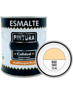 Tradineur - Bote de Pintura Esmalte - Fabricado en España - Ideal para cualquier superficie, Madera, Plástico, Cristal o Cemento