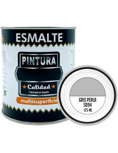 Tradineur - Bote de Pintura Esmalte - Fabricado en España - Ideal para cualquier superficie, Madera, Plástico, Cristal o Cemento