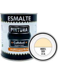 Tradineur - Bote de Pintura Esmalte - Fabricado en España - Ideal para cualquier superficie, Madera, Plástico, Cristal o Cemento