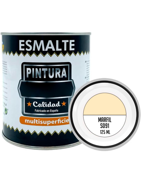 Tradineur - Bote de Pintura Esmalte - Fabricado en España - Ideal para cualquier superficie, Madera, Plástico, Cristal o Cemento Tradineur - Bote de Pintura Esmalte - Fabricado en España - Ideal para cualquier superficie, Madera, Plástico, Cristal o Cemento