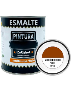 Tradineur - Bote de Pintura Esmalte - Fabricado en España - Ideal para cualquier superficie, Madera, Plástico, Cristal o Cemento