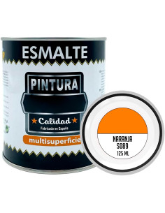 Tradineur - Bote de Pintura Esmalte - Fabricado en España - Ideal para cualquier superficie, Madera, Plástico, Cristal o Cemento
