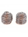 Tradineur - Pack de 2 estropajos circulares de acero inoxidable, esponja limpieza difícil, espiral para limpieza, desincrustar l
