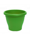 Pamex - Maceta de plástico mediterránea, color verde, diámetro 25 cm, macetero para jardín exterior, terraza, balcón e interior
