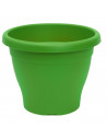 Pamex - Maceta de plástico mediterránea 10 litros de capacidad color verde 30 x 24 cm (diámetro x altura) tiesto ideal para inte